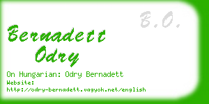 bernadett odry business card